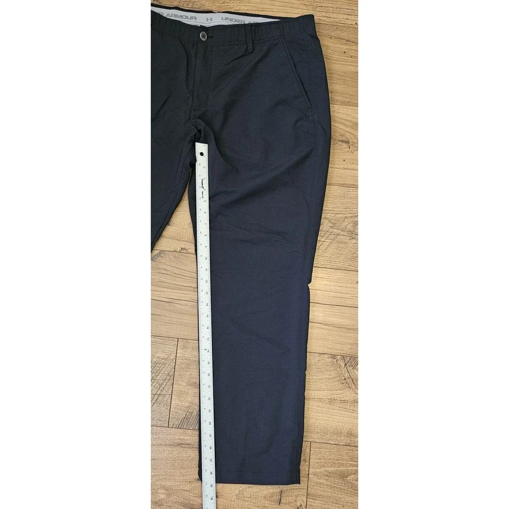 Under Armour Black Tour Blend Golf Pants Mens 40x32 Flat Front Comfort Waist